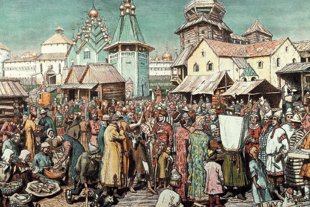 А. М. Васнецов. Площадь в городе московских времён. А. М. Васнецов. Площадь в городе московских времён.
