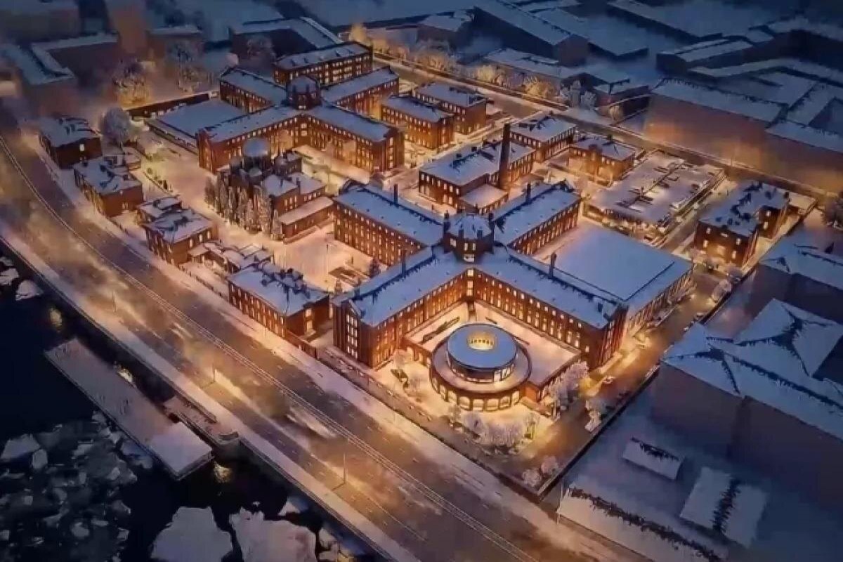 Знаменитые "Кресты" на макете, который представят участникам ПМЭФ.