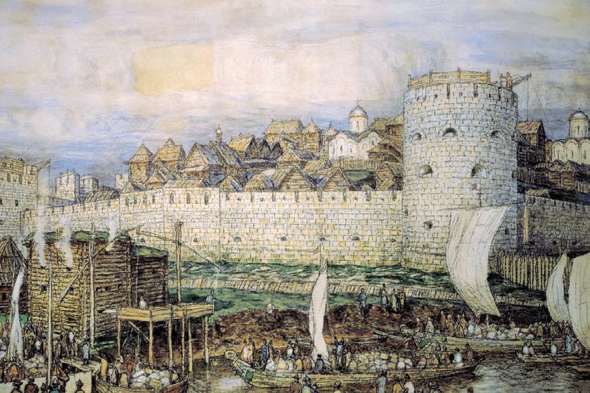 А. М. Васнецов. Московский Кремль при Дмитрии Донском. А. М. Васнецов. Московский Кремль при Дмитрии Донском.