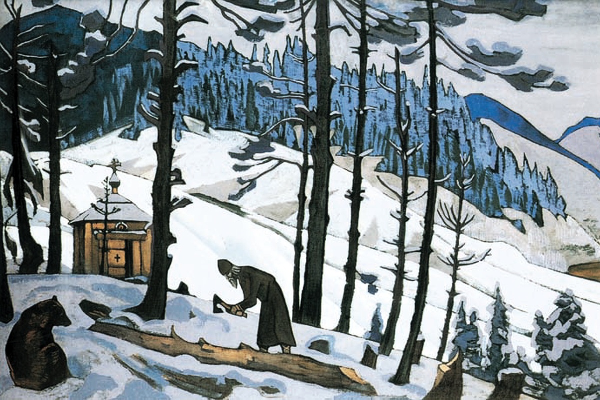 Н. К. Рерих. Сергий-строитель. 1925 г.