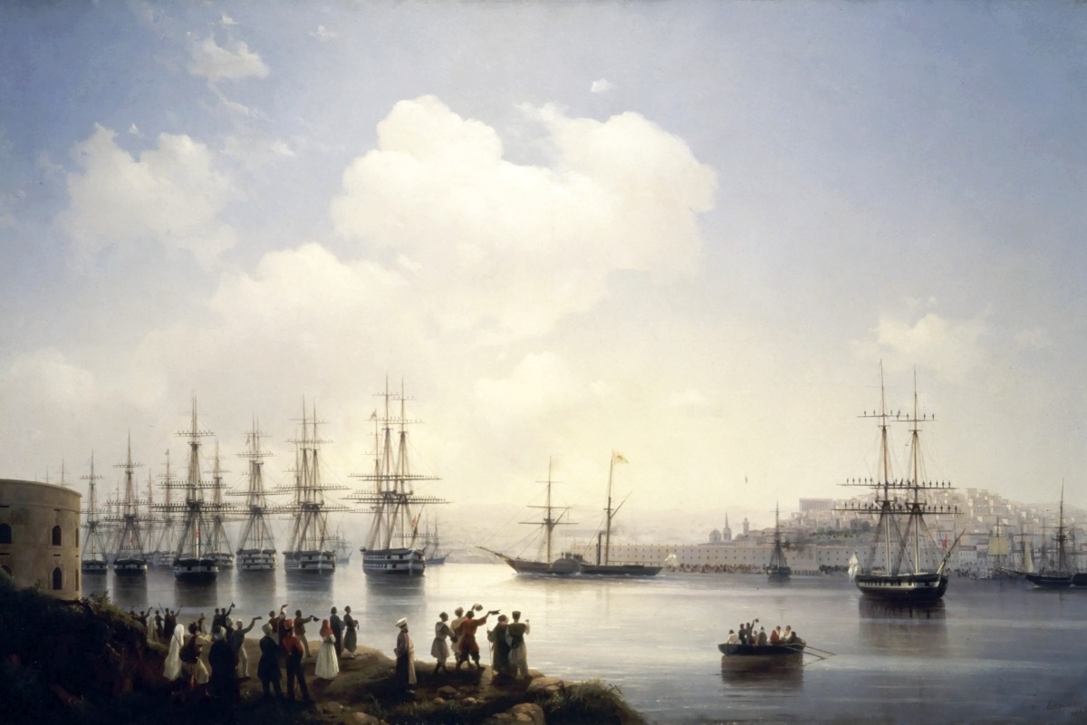И. К. Айвазовский. Русская эскадра на Севастопольском рейде. 1846 г. И. К. Айвазовский. Русская эскадра на Севастопольском рейде. 1846 г.