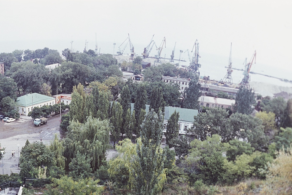 Вид на порт Таганрога. 