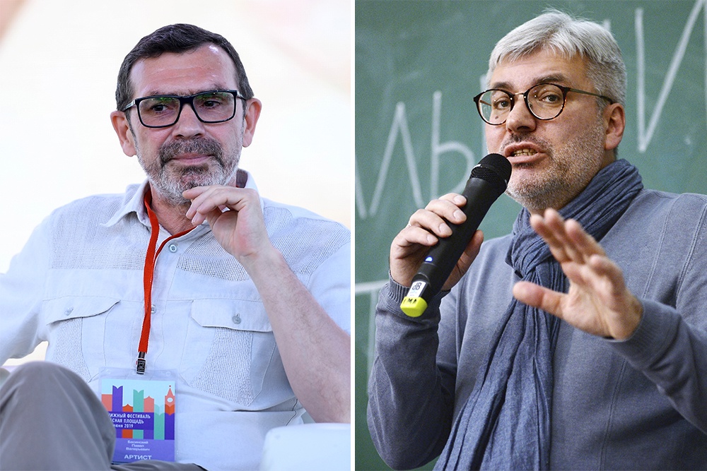 Лауреаты "Большой книги" Павел Басинский и Евгений Водолазкин.