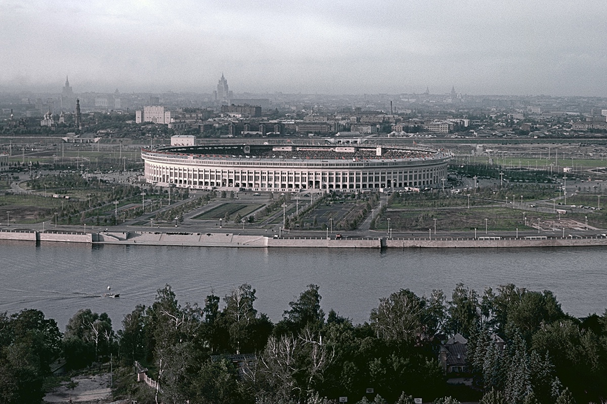Московский центральный стадион имени Ленина. 1956 год.
