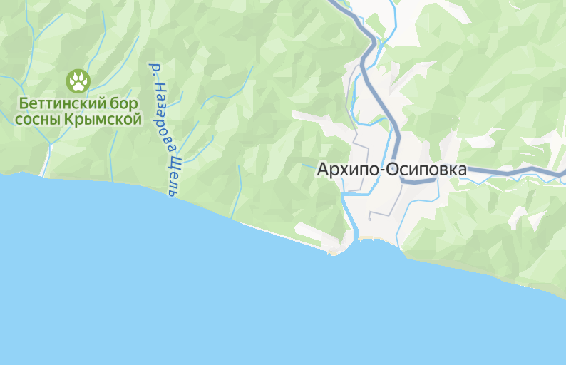 Архипо-Осиповка на карте. Архипо-Осиповка на карте.