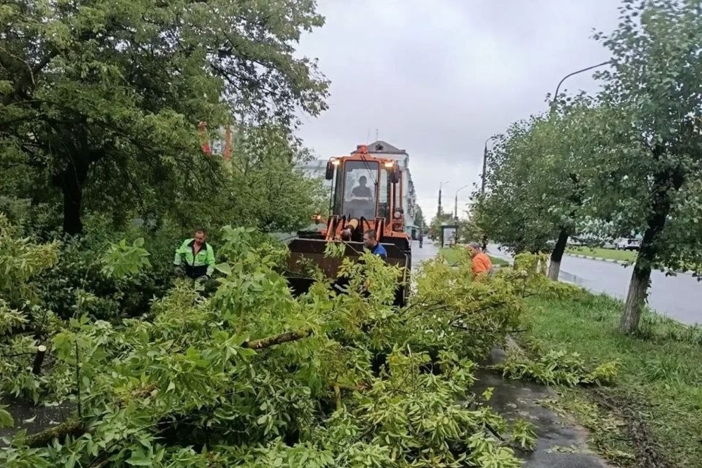 Коммунальщики устраняют последствия урагана в Дзержинске