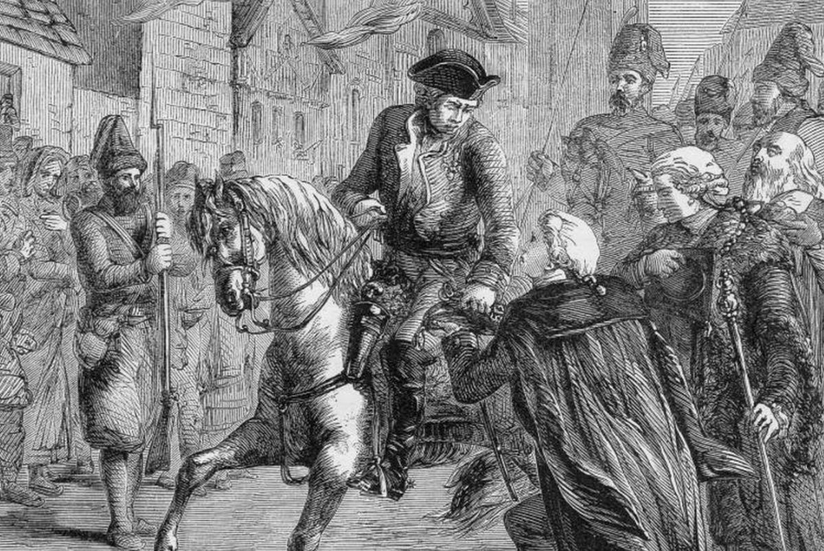 Войска Суворова входят в Варшаву. Гравюра 1878 года.