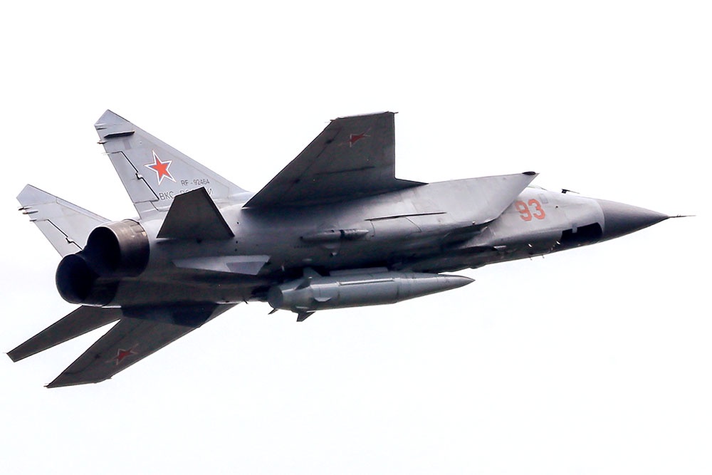 Самолеты МиГ-31 - носители гиперзвуковых ракет "Кинжал", задействованных в последней атаке.