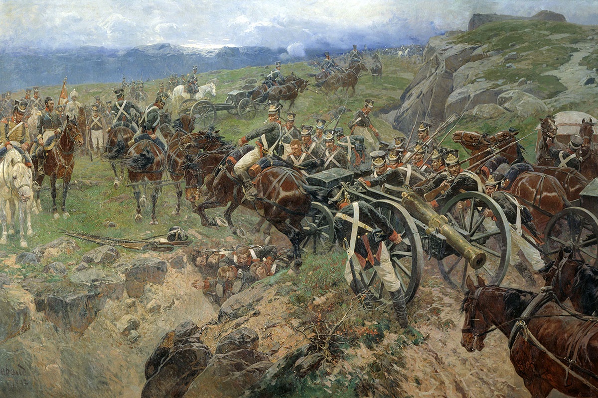 Ф. Рубо. Живой мост. 1897