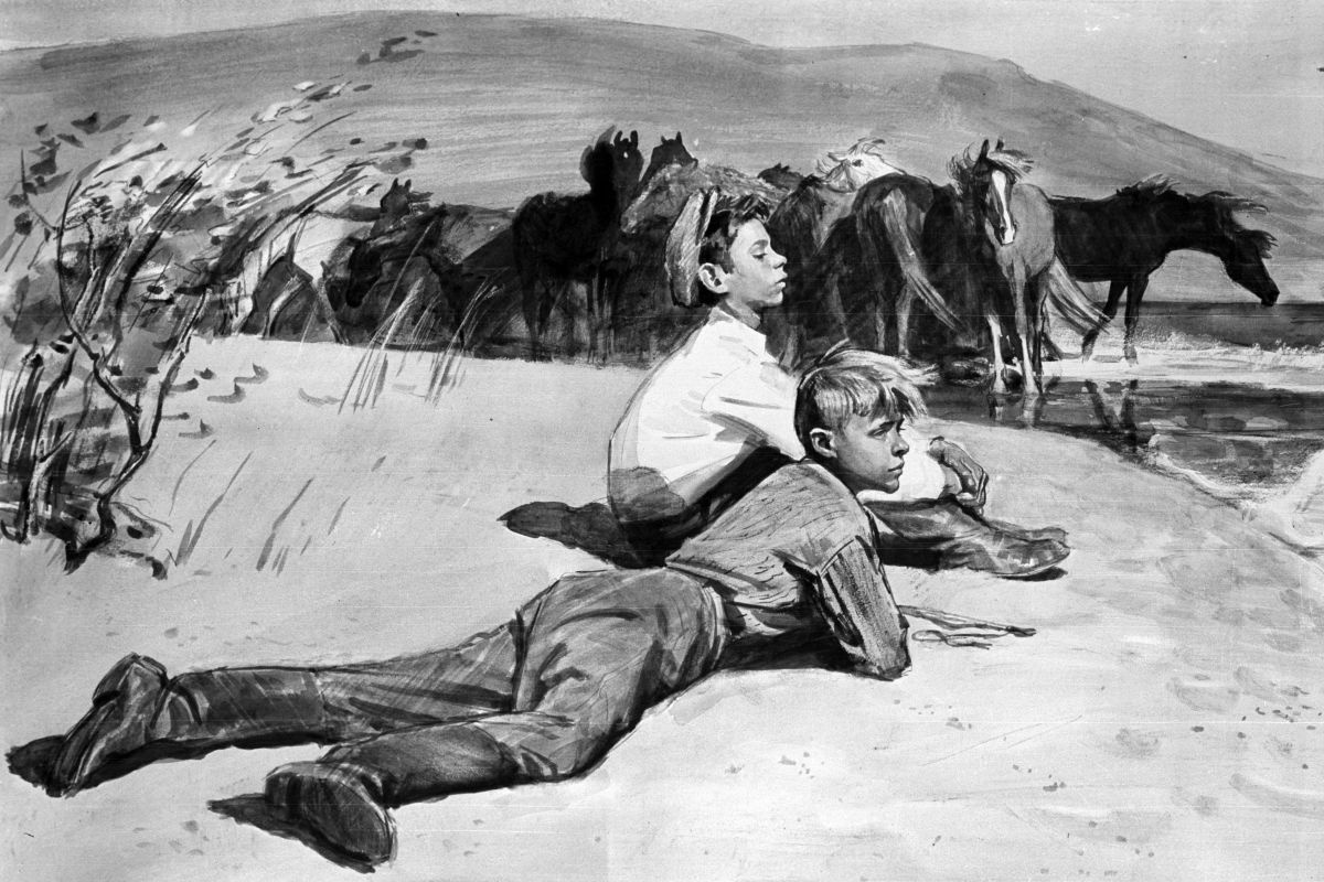 В. Цигаль. Мечтатели. 1957 год. Фрагмент.