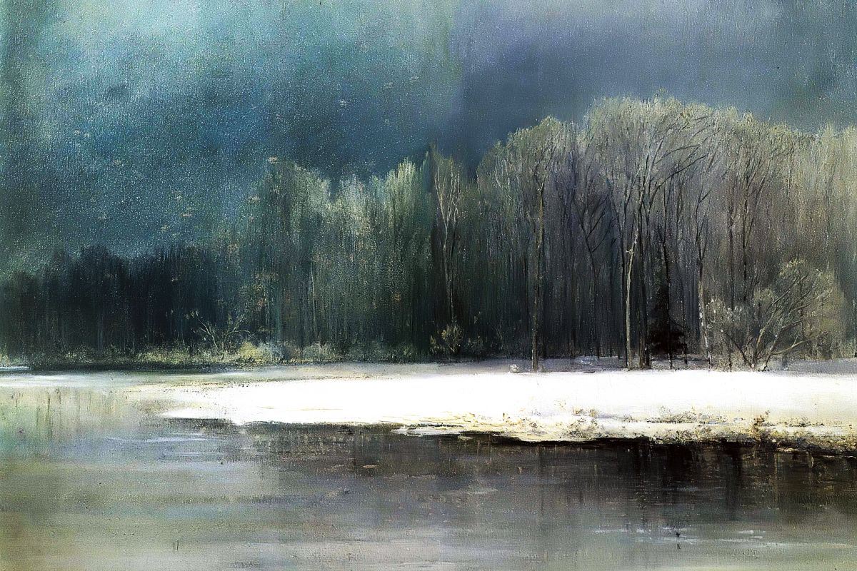 А. Саврасов. Зимний пейзаж. Иней. 1870-е годы.