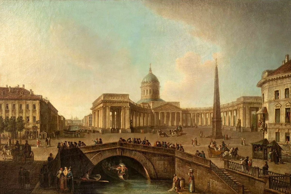 Ф. Алексеев. Вид Казанского собора в Петербурге. 1810-е