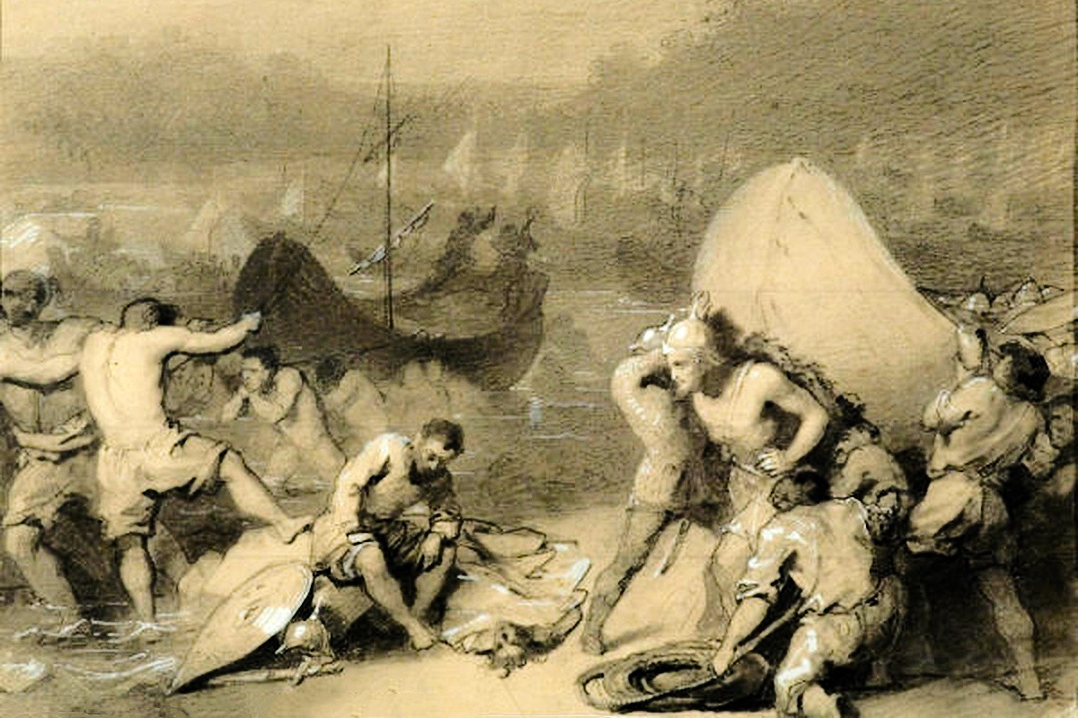 И. Крамской. Поход Олега на Царьград (этюд). 1861 И. Крамской. Поход Олега на Царьград (этюд). 1861