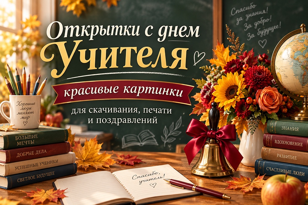 С Днем учителя: картинки для скачивания