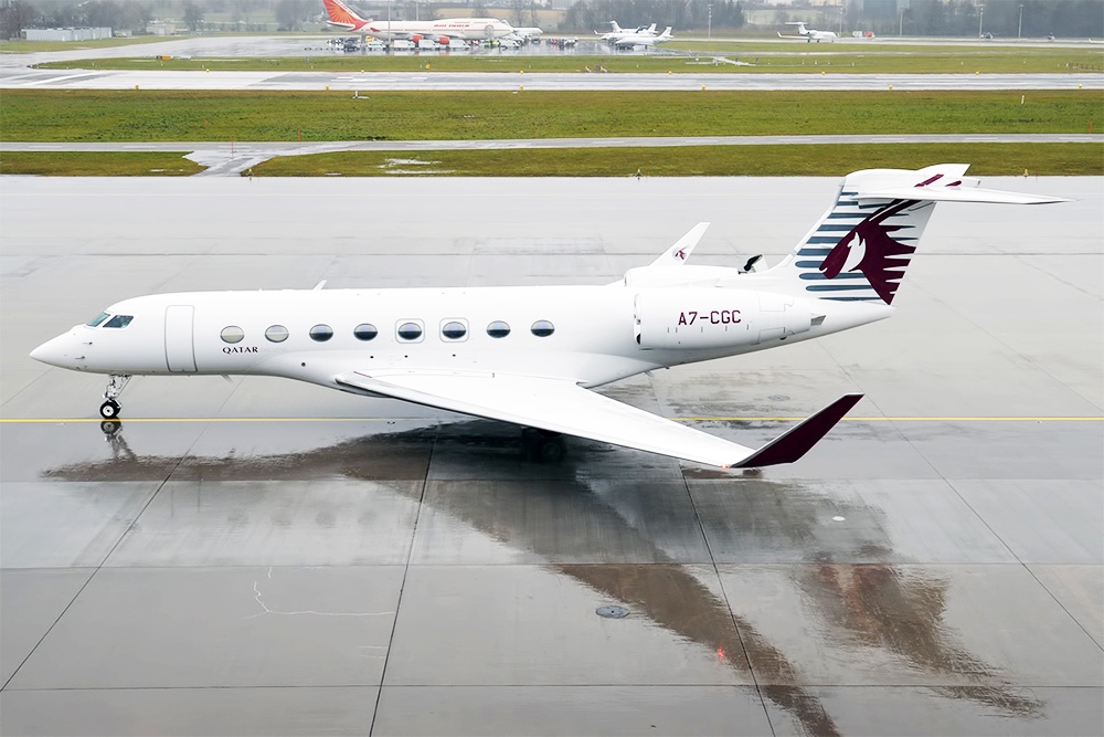 Бизнес-джет Gulfstream G650ER.
