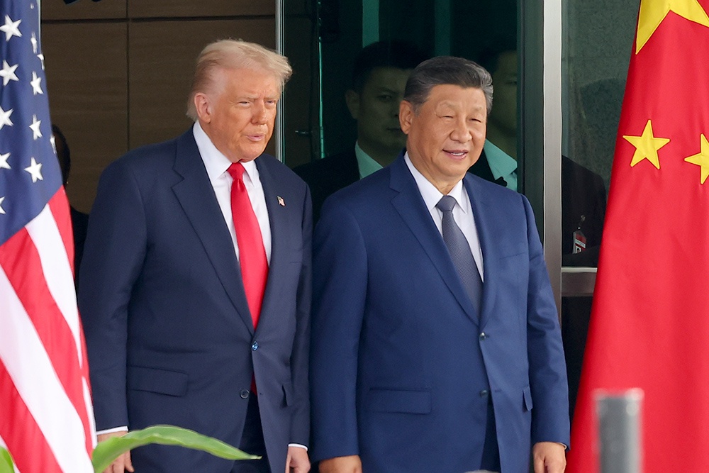 Президент США Дональд Трамп и председатель КНР Си Цзиньпин.