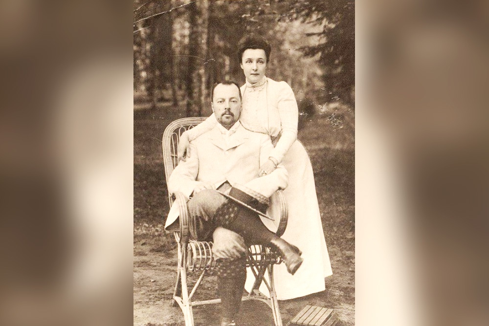 Елена Ивановна и Владимир Дмитриевич Набоковы в Выре. 1900 г. Период создания: 1900 г.