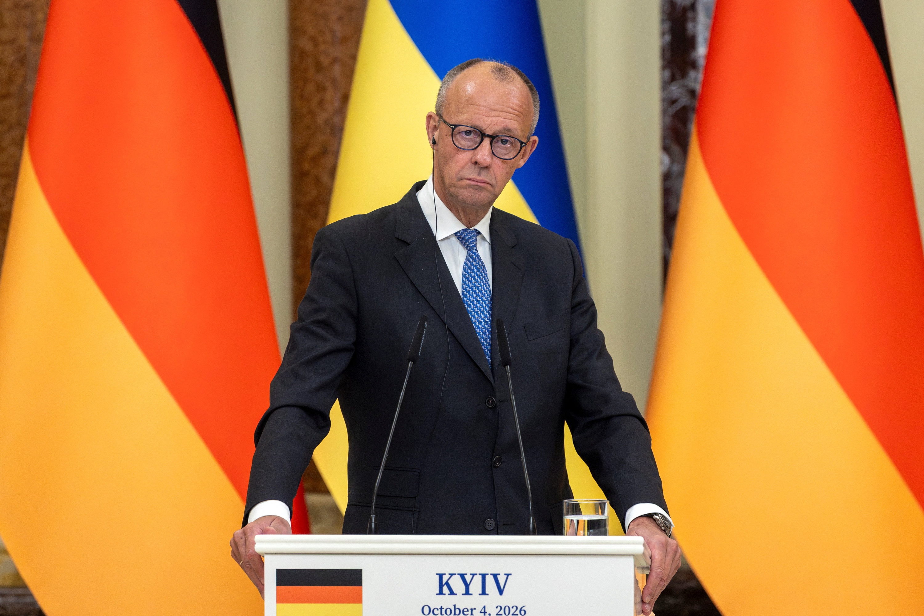 Канцлер Германии Фридрих Мерц на пресс-конференции в Киеве Канцлер Германии Фридрих Мерц на пресс-конференции в Киеве