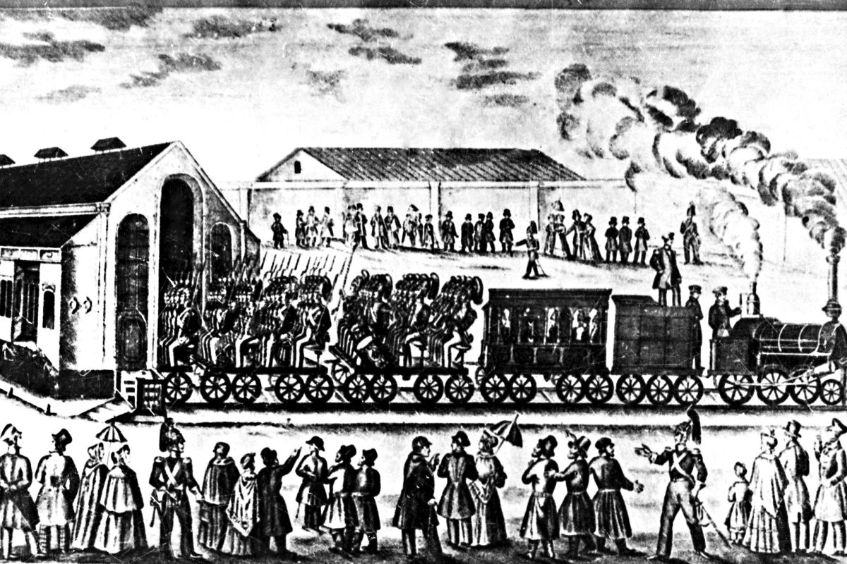 Санкт-Петербурго-Московская железная дорога. 1851 год. Санкт-Петербурго-Московская железная дорога. 1851 год.