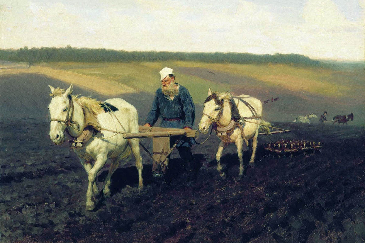 И. Репин. Пахарь. Лев Николаевич Толстой на пашне. 1887 И. Репин. Пахарь. Лев Николаевич Толстой на пашне. 1887