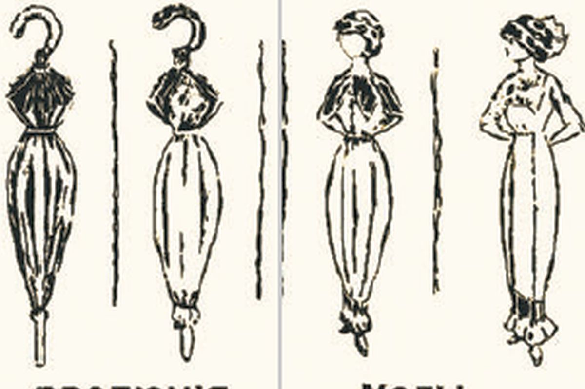 "Эволюция моды". Журнал "Сатирикон". 1911 г.