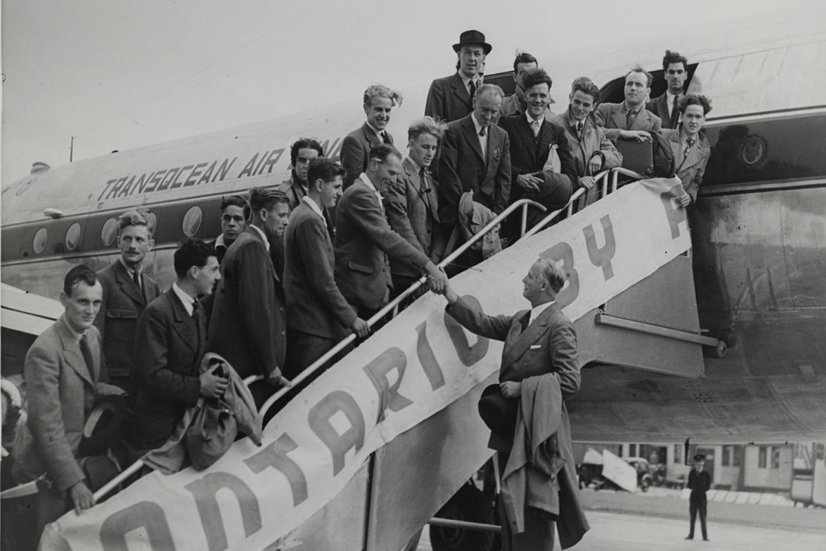 Прибытие эмигрантов в Канаду, 1947 год.