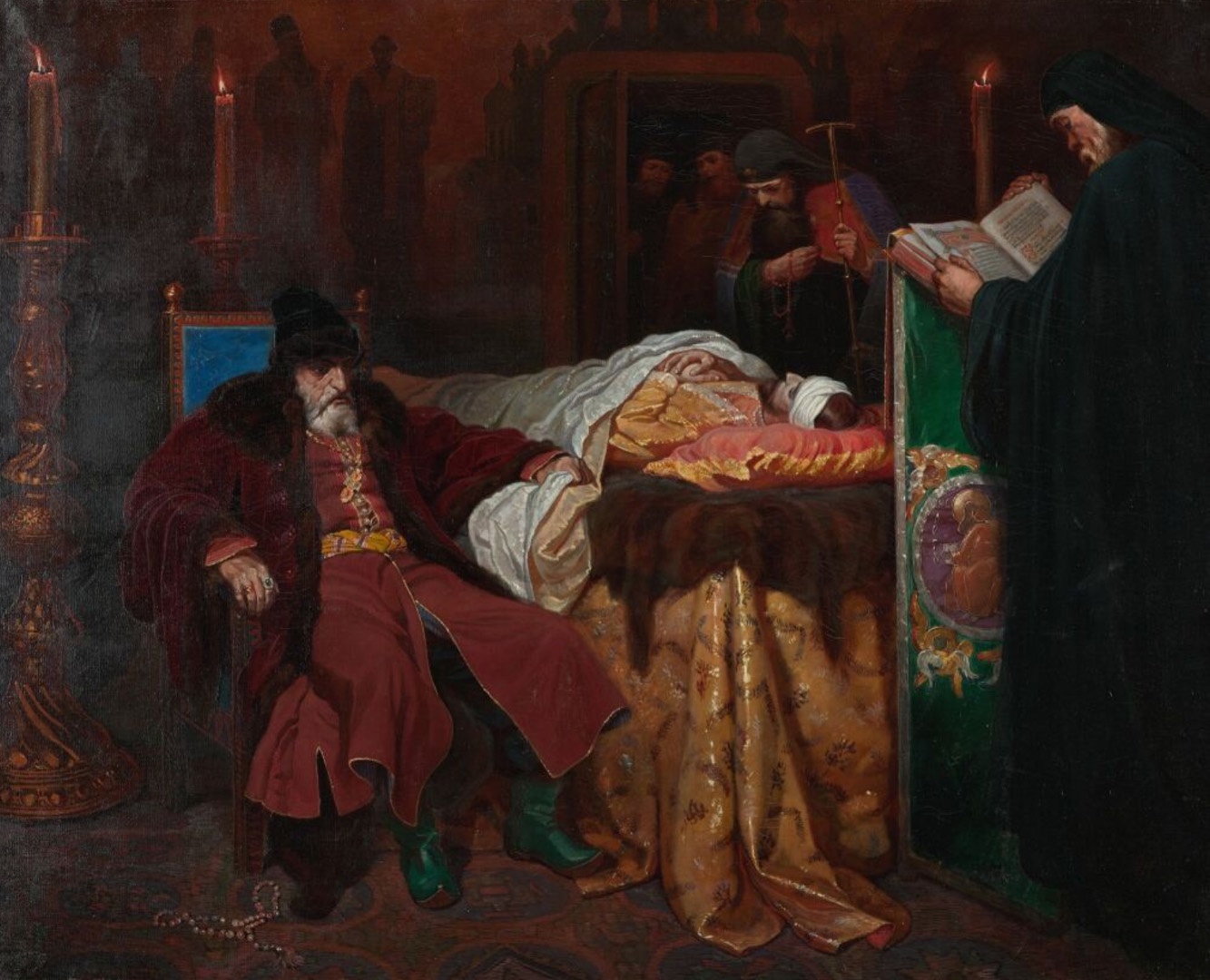 Вячеслав Шварц. Иоанн Грозный у тела убитого им сына. 1864 год. 