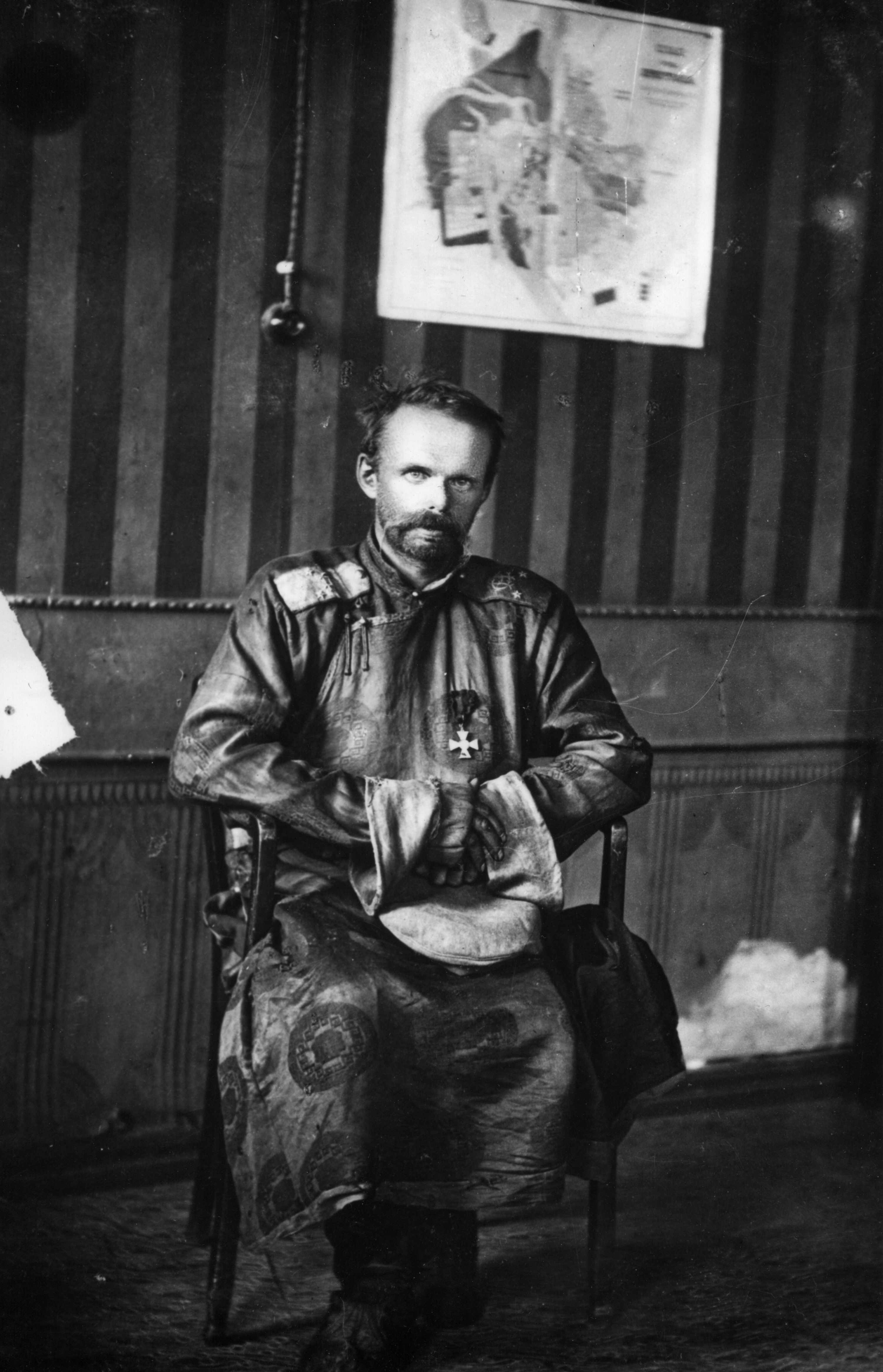 Р. Ф. Унгерн-Штернберг на допросе.
1921 год.