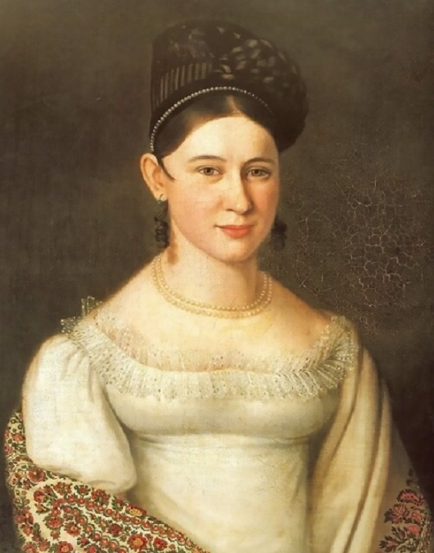 Смирновский И. Портрет неизвестной в белом платье. 1820 год. 