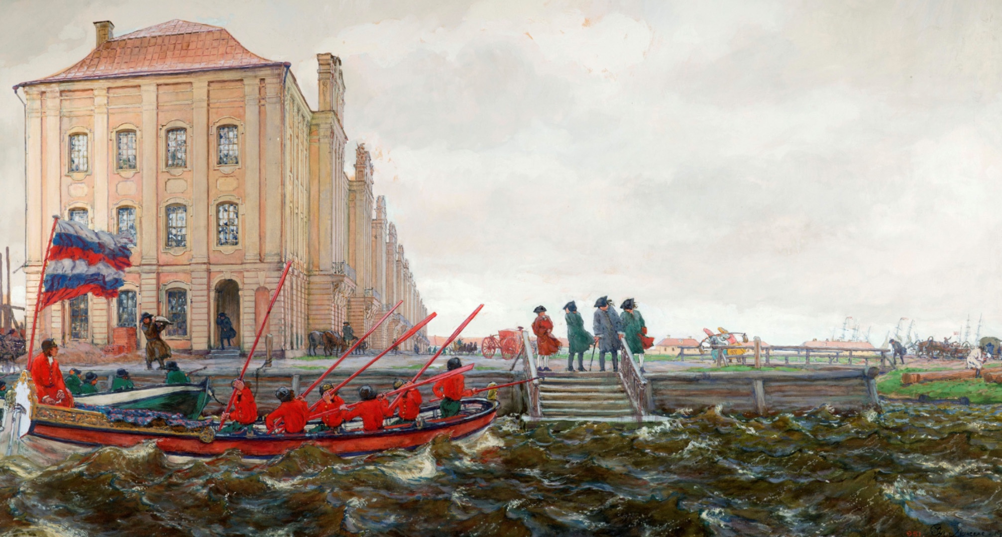Евгений Лансере. Петербург начала XVIII века. 1906 год. 