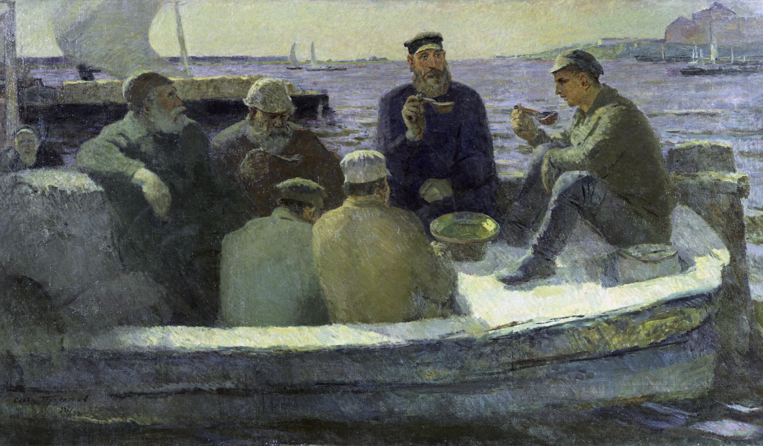 С. Герасимов. На Волхове. Рыбаки. 1928-1930
