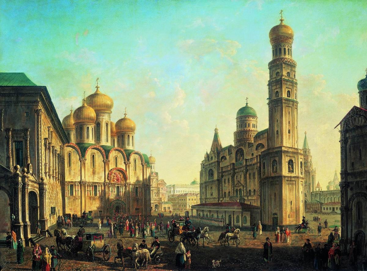 Ф.Я. Алексеев. Соборная площадь в Московском Кремле. 1800-е. 