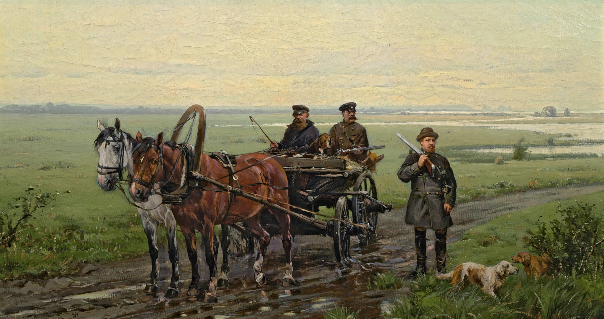 Охотничья сцена. 1884 год. 
