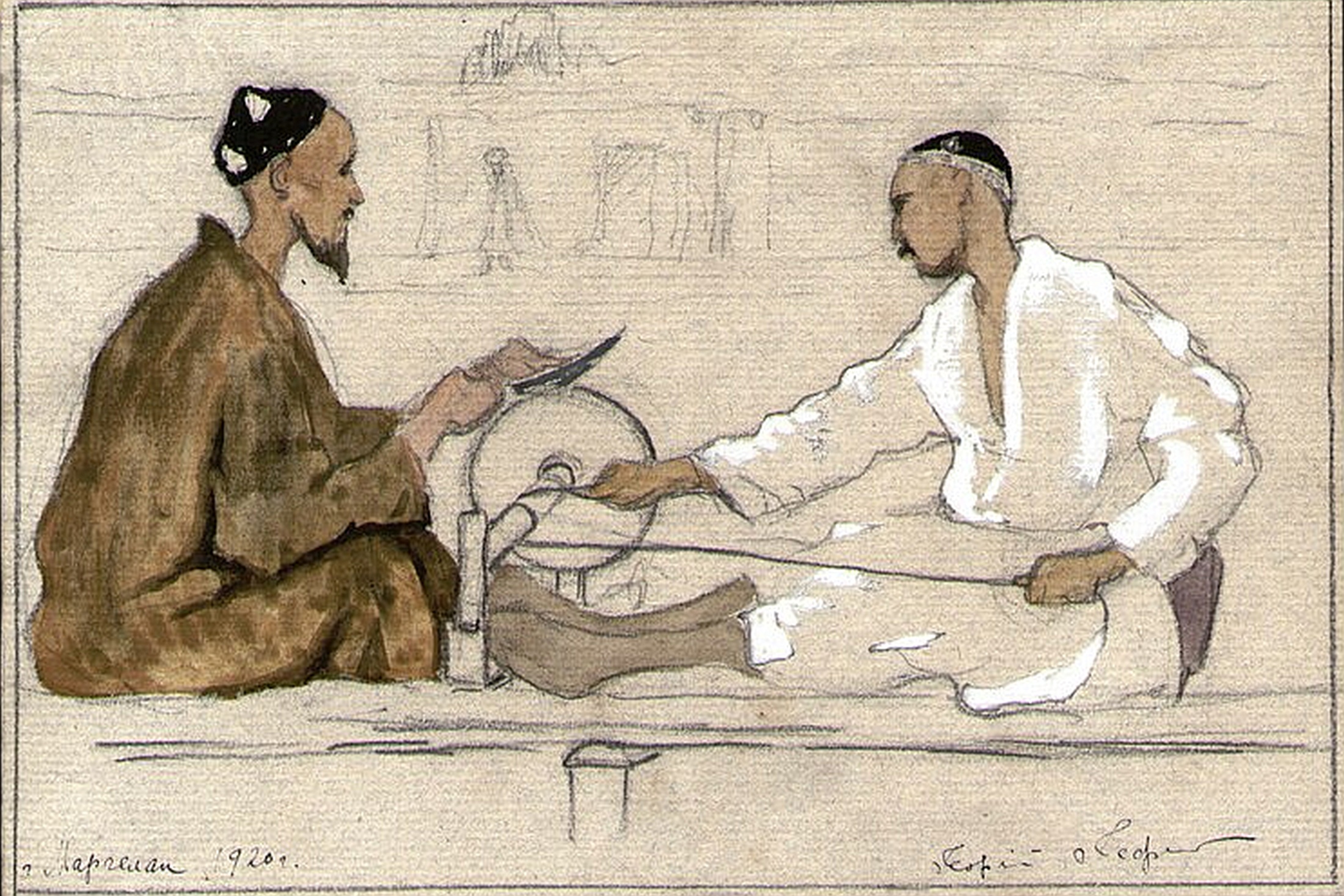 В 1920 году из Уфы в Туркестан отправилась этнографическая экспедиция по сбору образцов декоративно-прикладного искусства Туркестанского края.