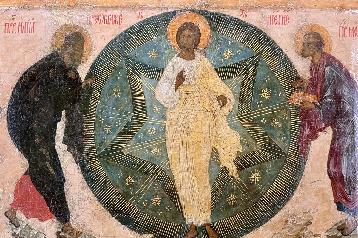 Икона Преображение. Фрагмент. Новгород 1540-е гг.