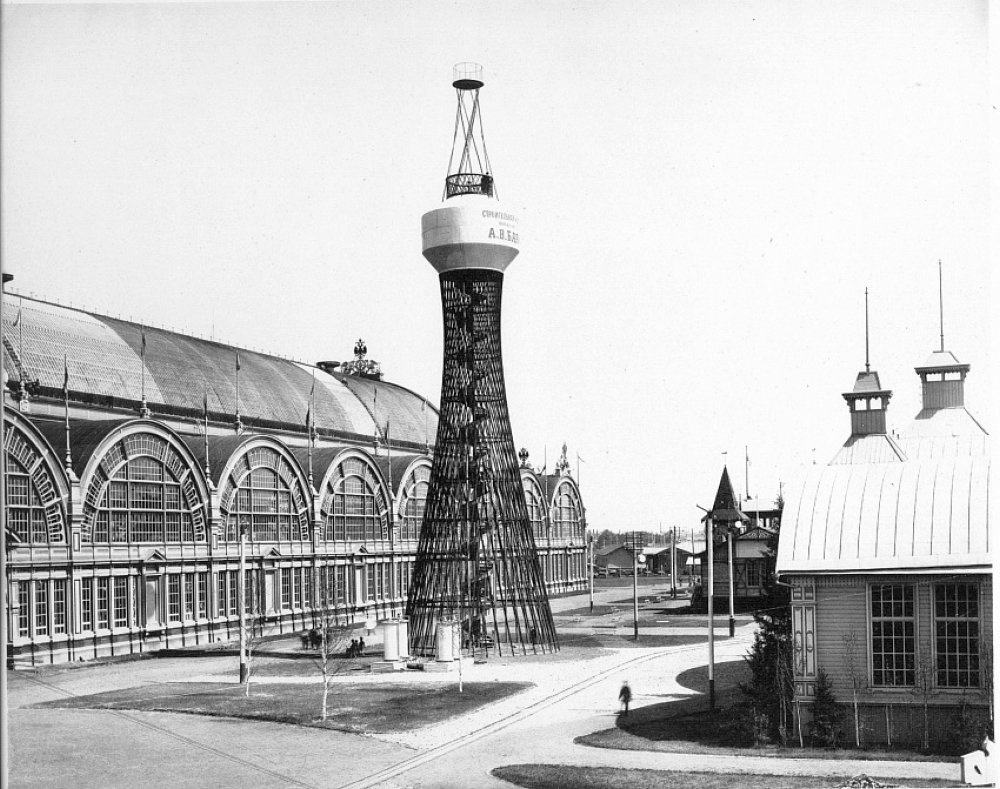 Легендарная Башня Шухова на Всероссийской промышленно-художественной выставке в Нижнем Новгороде в 1896 году