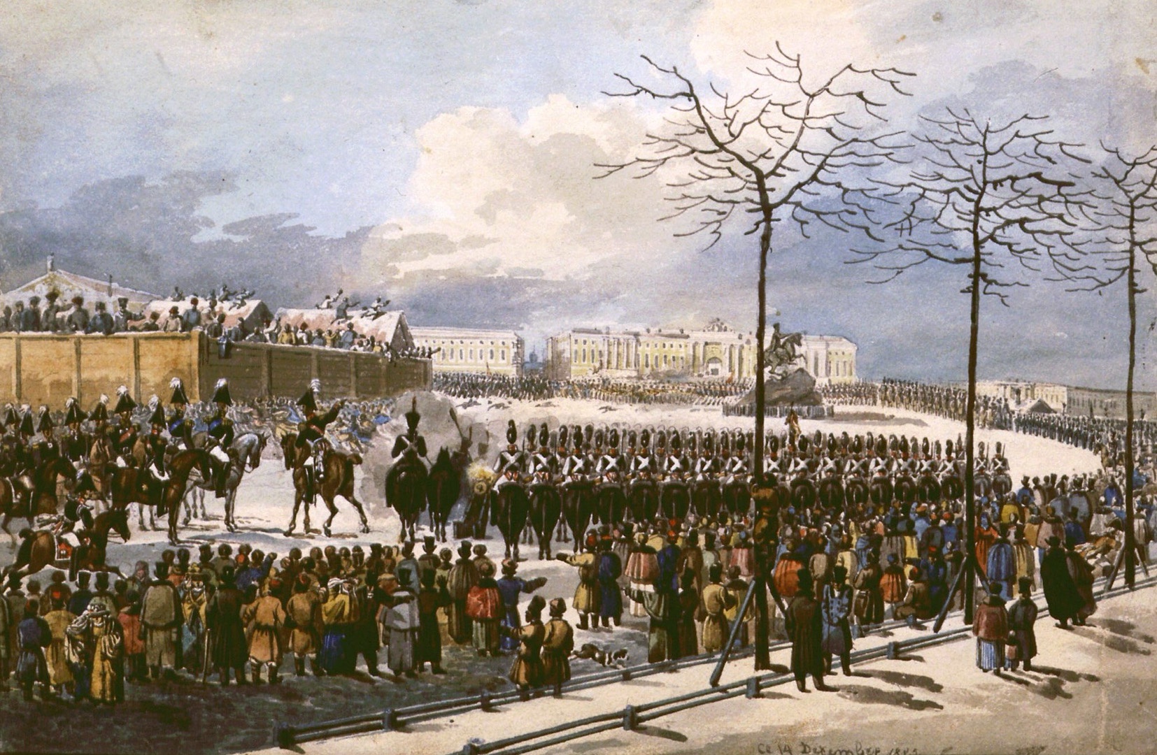 Карл Кольман. Санкт-Петербург. Сенатская площадь 14 декабря 1825 года. 1830-е годы. 
