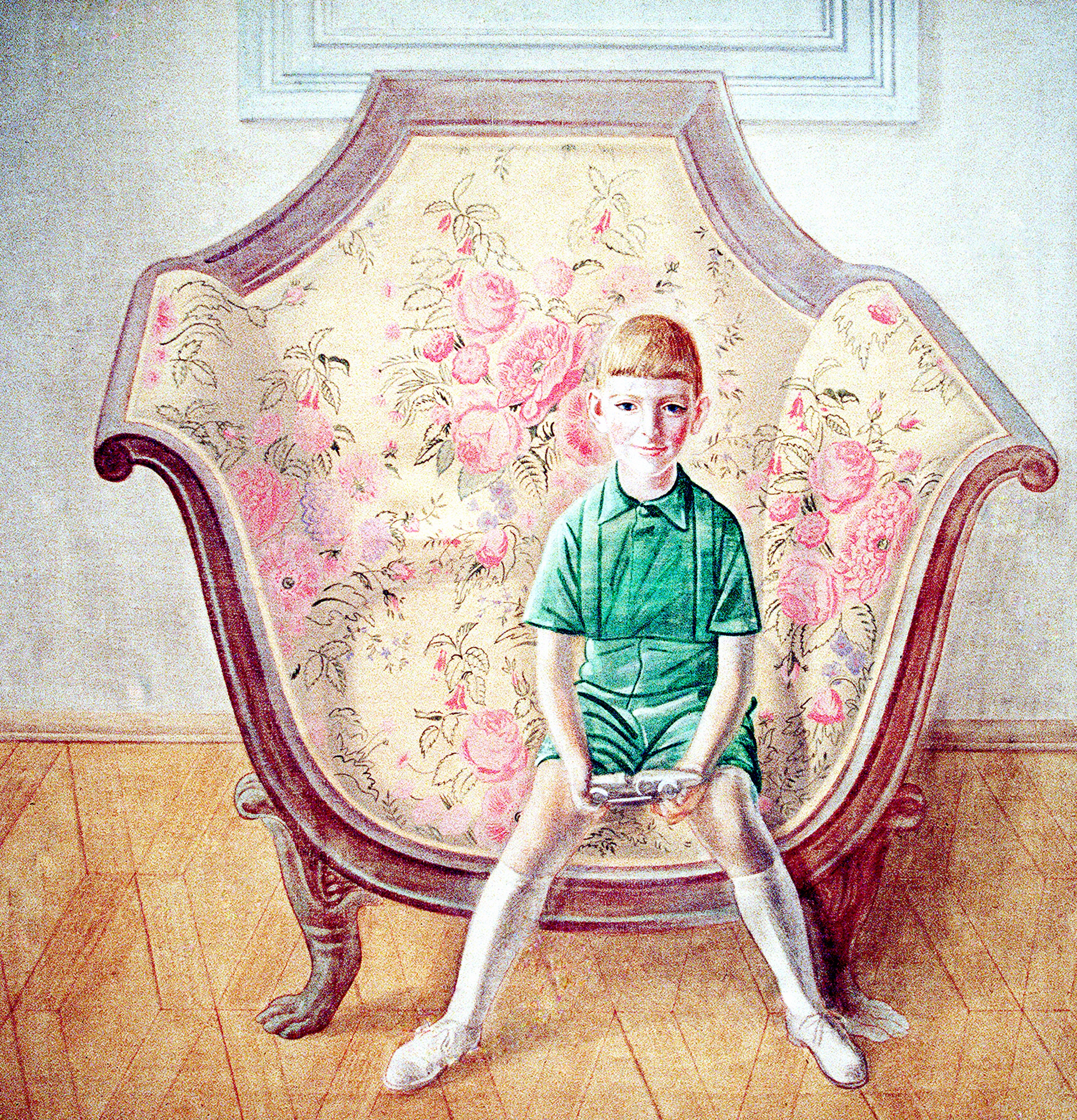 Георгий Иосифович Рублев (1902-1975). "Мальчик в кресле". 1938 г. Выставка "Неизвестный Георгий Рублев" в Государственной Третьяковской галерее в Москве.