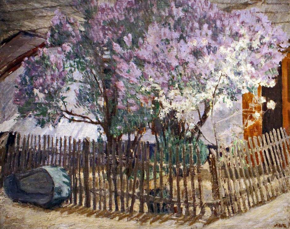 М. Ларионов. Куст сирени в цвету. 1905