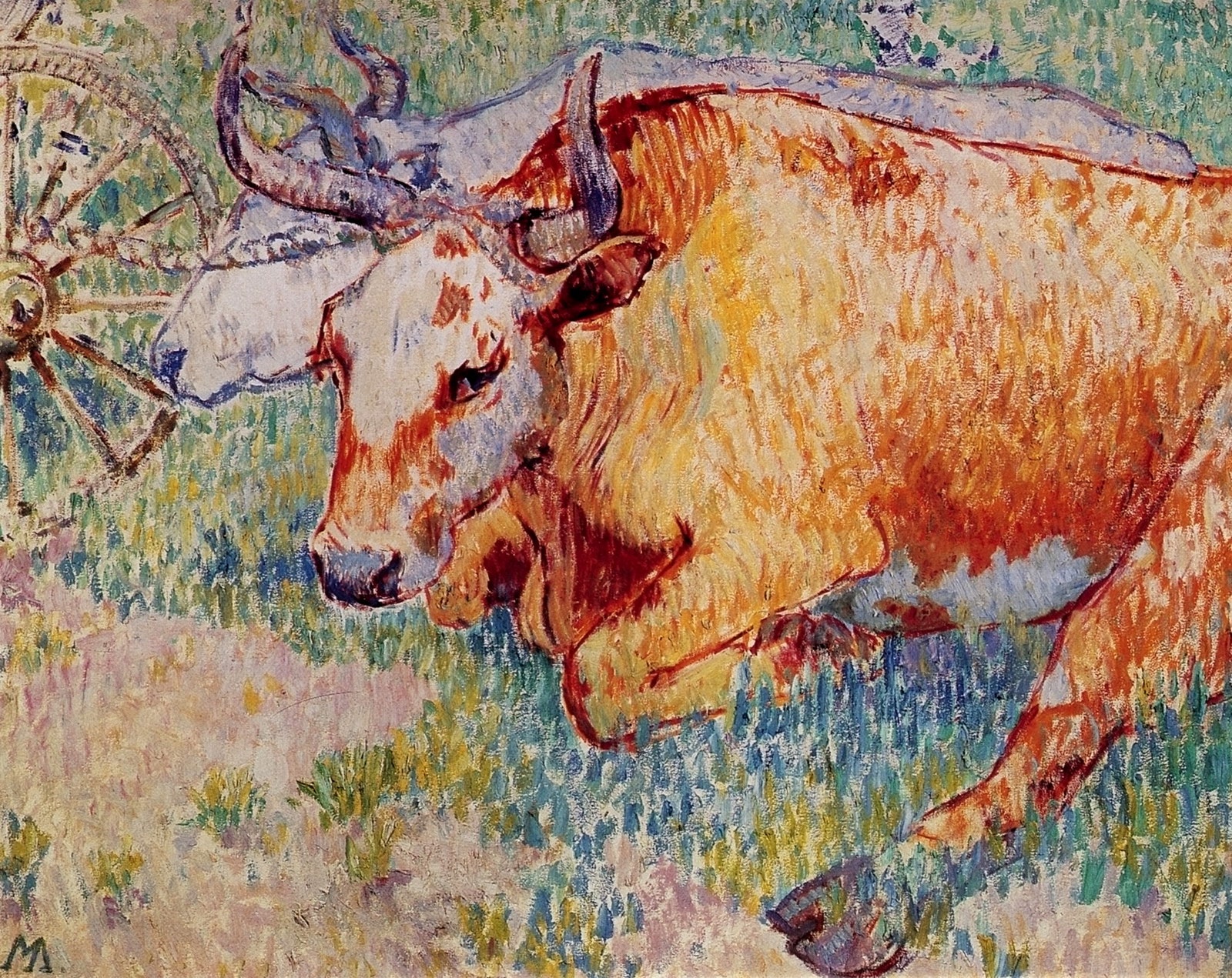 М. Ларионов. Волы на отдыхе. 1906
