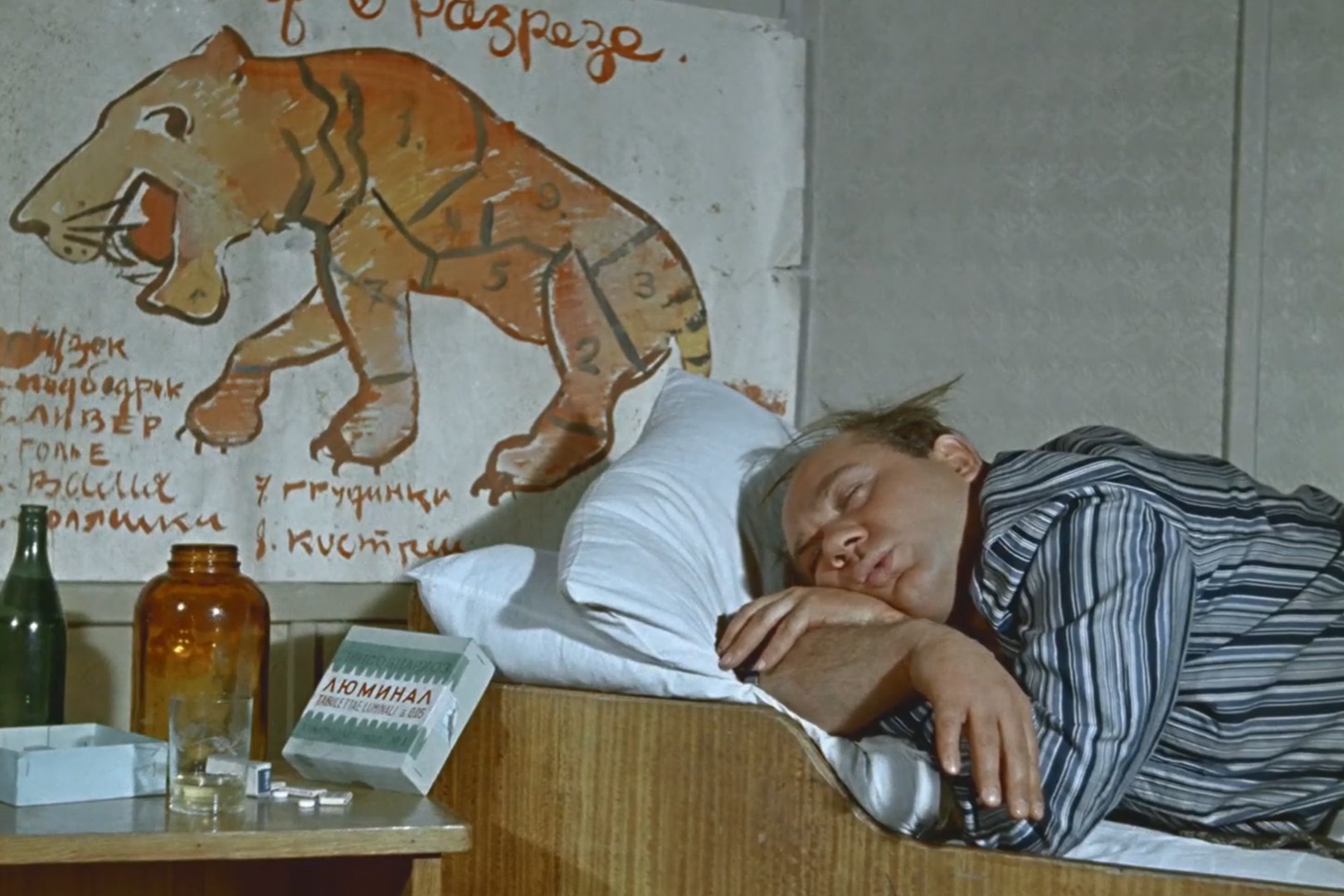 Евгений Леонов в роли Шулейкина в фильме "Полосатый рейс" (реж. Владимир Фетин, 1961 год).