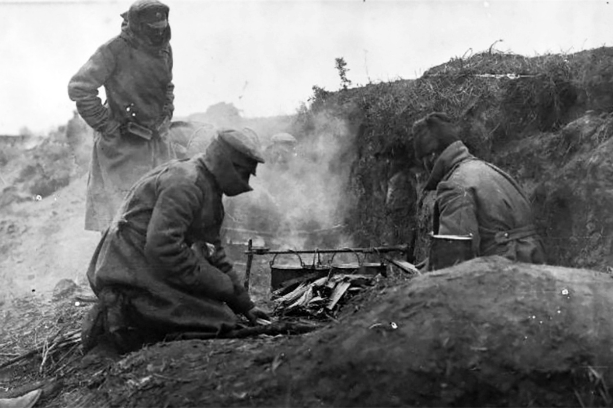 На привале под Ярославом. Январь 1915 г.