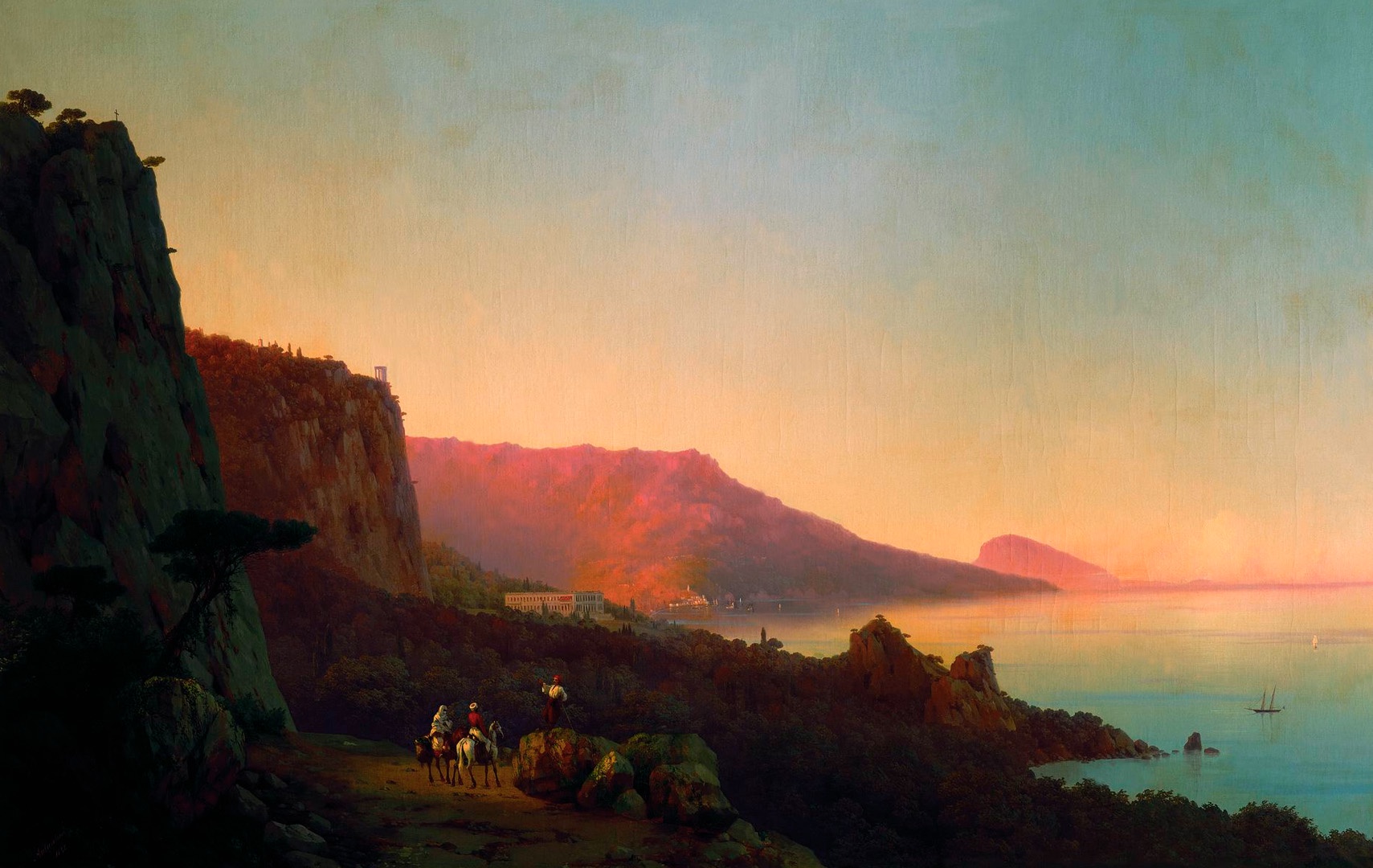 Иван Айвазовский. Вечер в Крыму. Ялта. 1848 год. Феодосийская картинная галерея имени И. К. Айвазовского. 